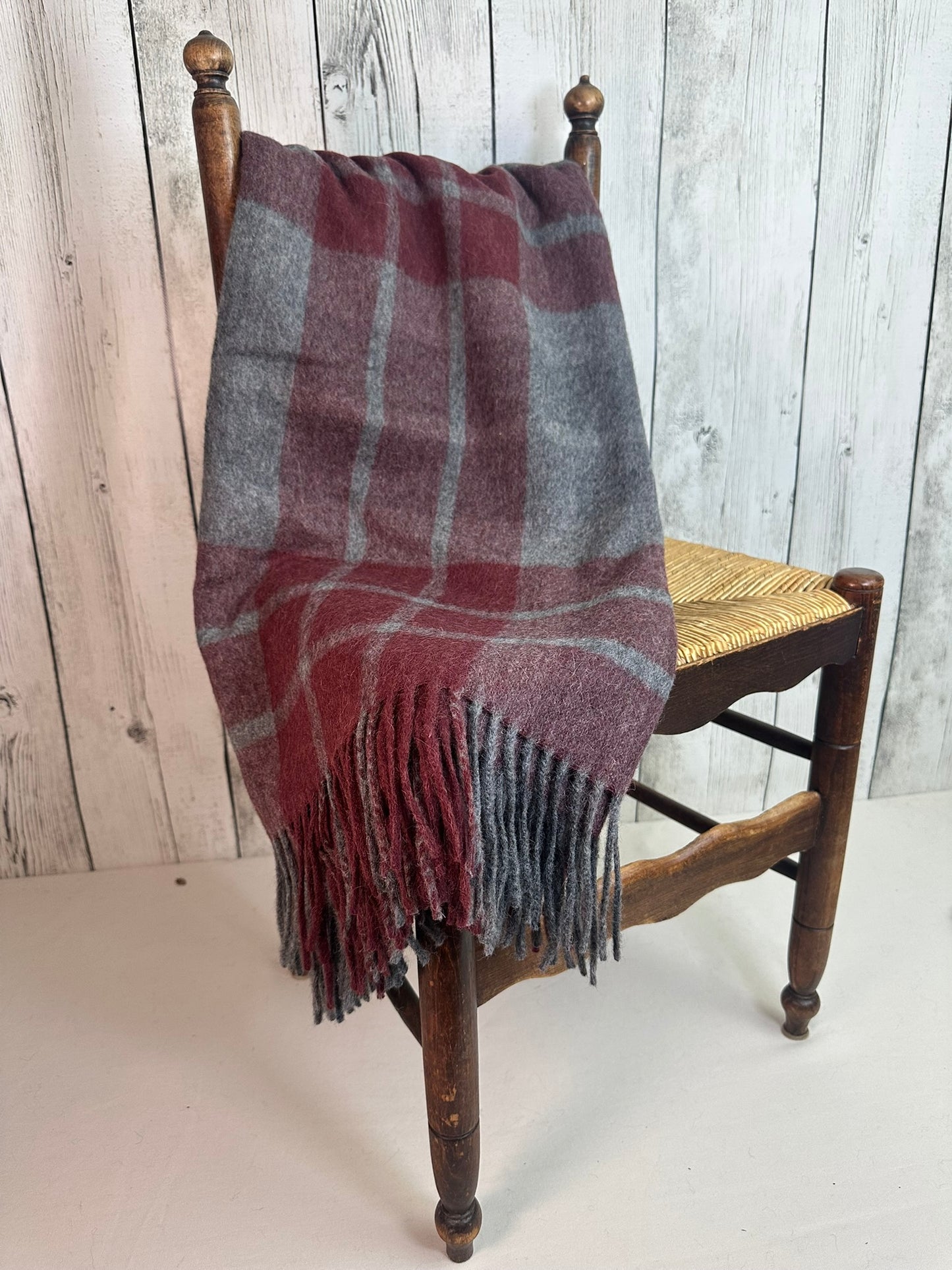 Alpaca Plaid throw