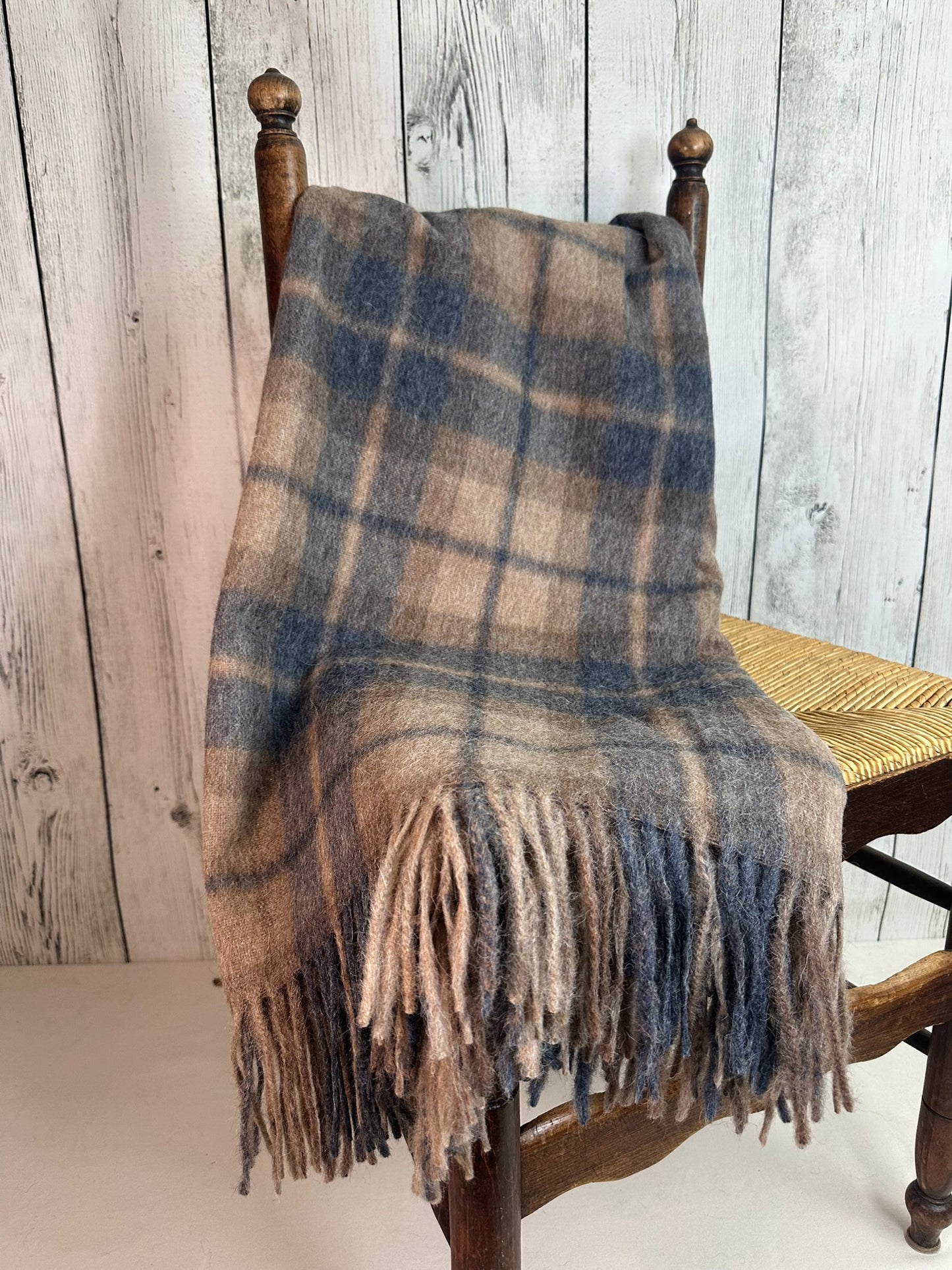 Alpaca Plaid throw
