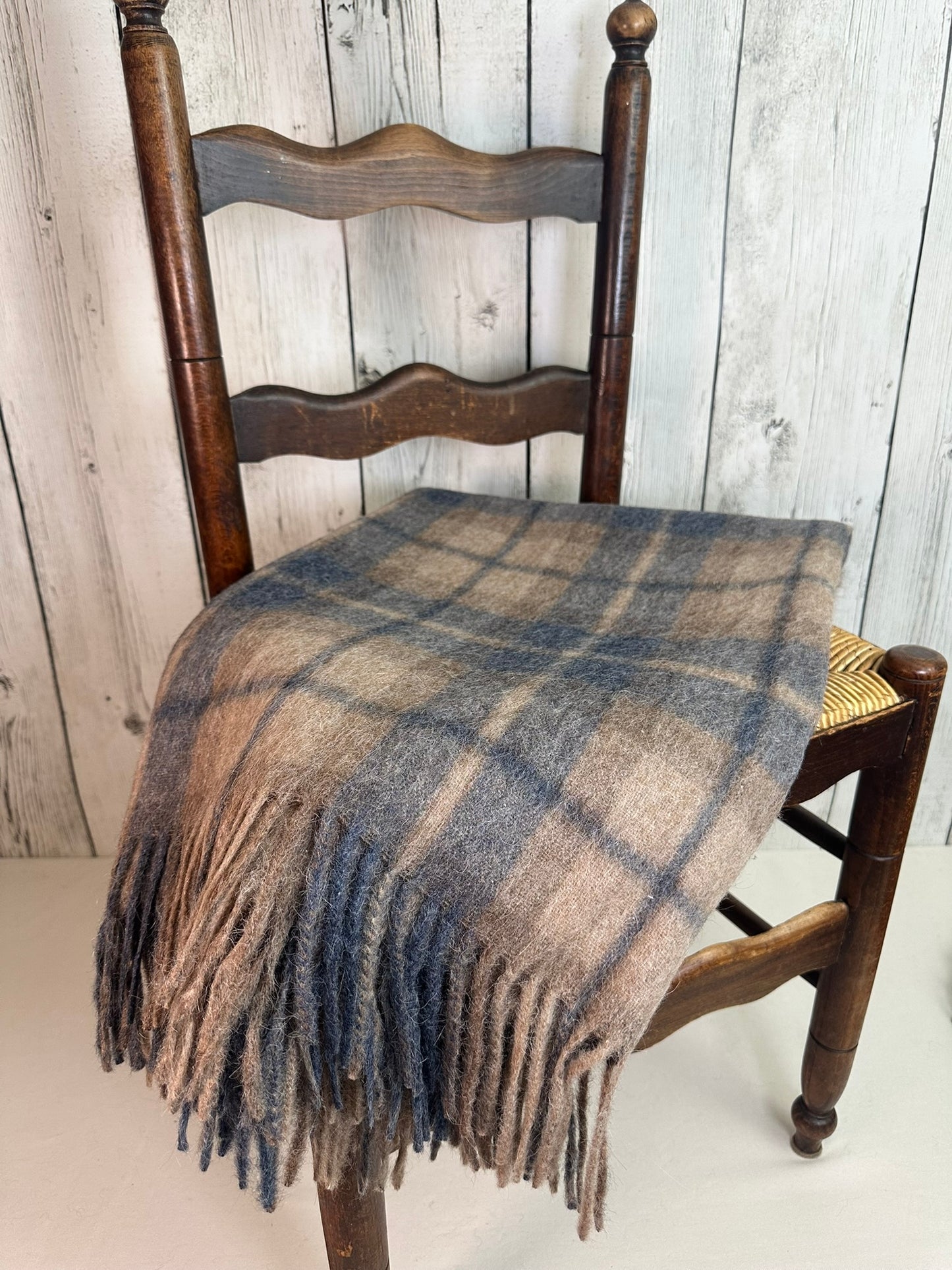 Alpaca Plaid throw