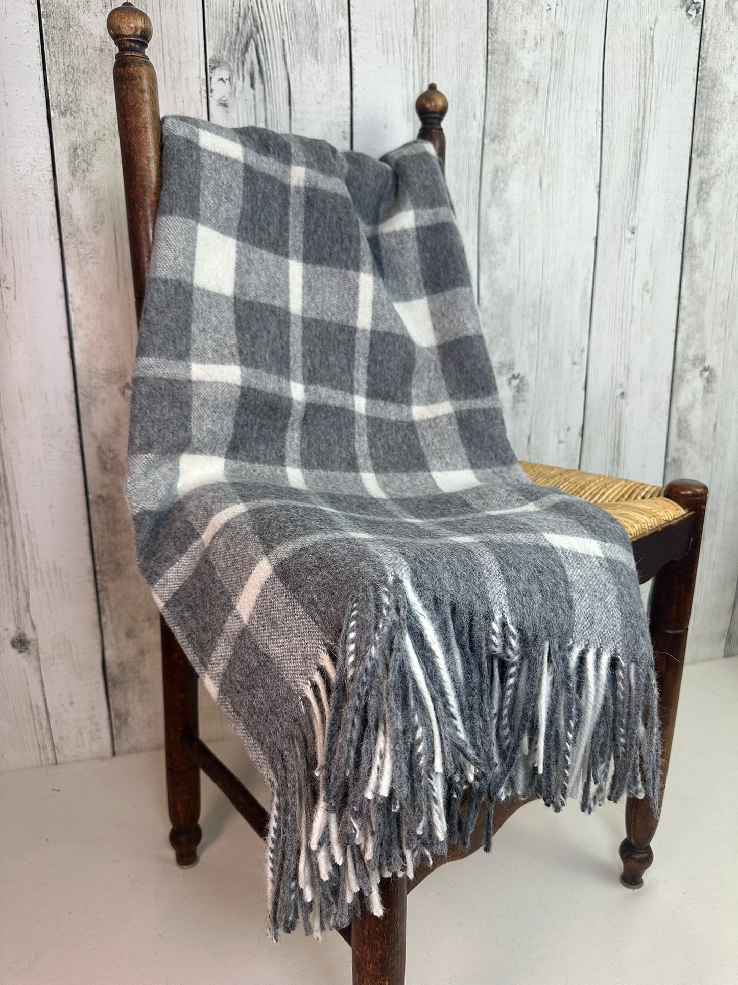 Alpaca Plaid throw