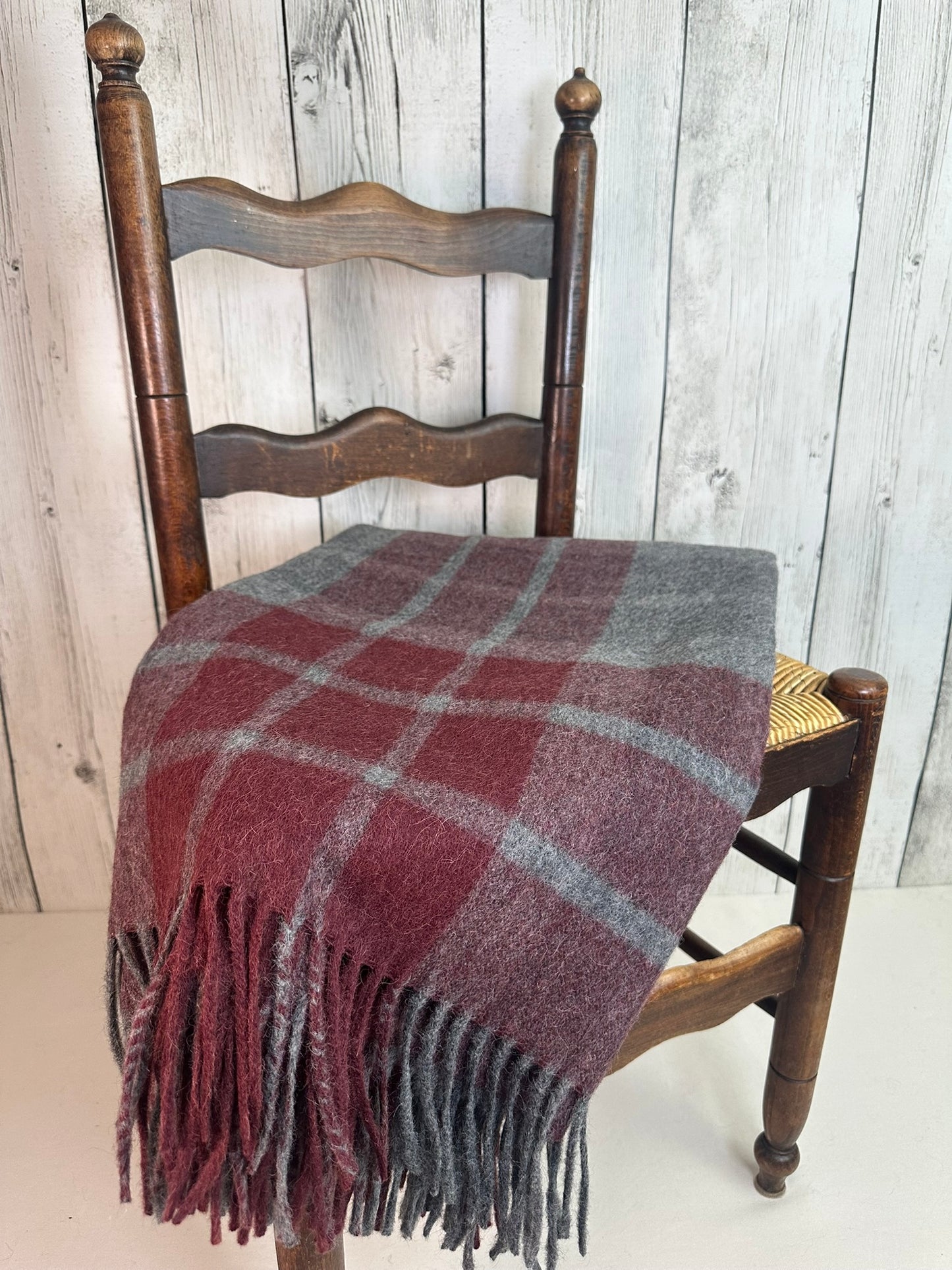 Alpaca Plaid throw