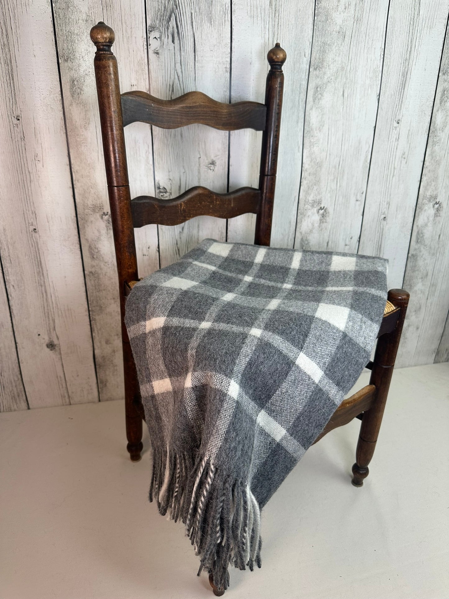 Alpaca Plaid throw