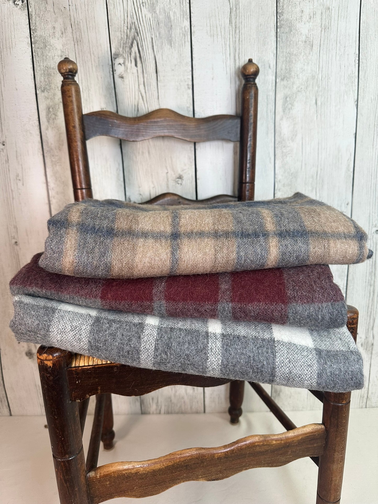 Alpaca Plaid throw