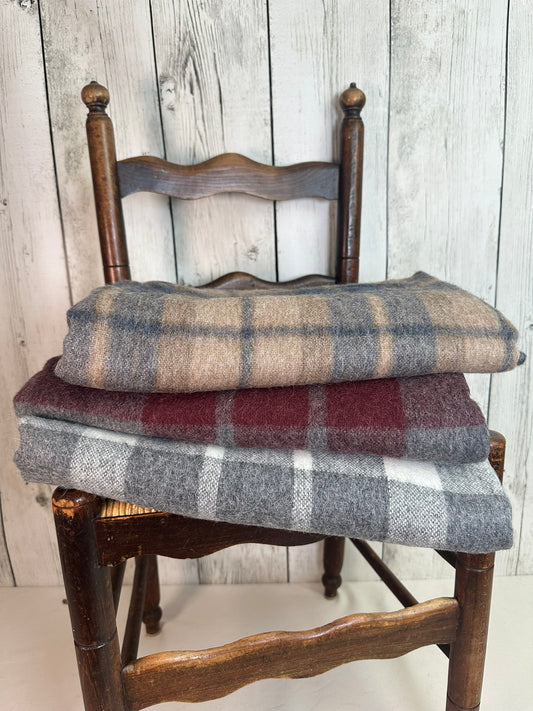 Alpaca Plaid throw